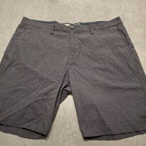 Billabong Crossfire Submersibles Mens Quick-Dry Gray Striped Shorts Size 40